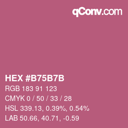 Color code: HEX #B75B7B | qconv.com