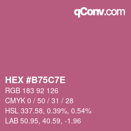 Color code: HEX #B75C7E | qconv.com