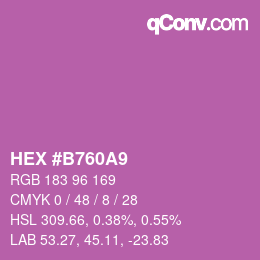 Color code: HEX #B760A9 | qconv.com