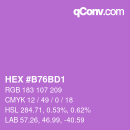 Color code: HEX #B76BD1 | qconv.com