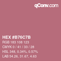 Color code: HEX #B76C7B | qconv.com
