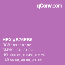 カラーコード: HEX #B76EB6 | qconv.com