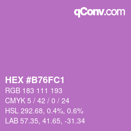 Color code: HEX #B76FC1 | qconv.com
