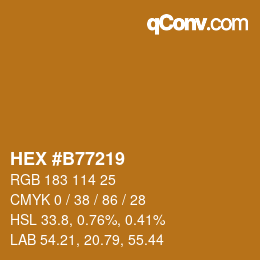 Color code: HEX #B77219 | qconv.com