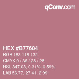 Color code: HEX #B77684 | qconv.com