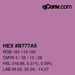 Color code: HEX #B777A5 | qconv.com