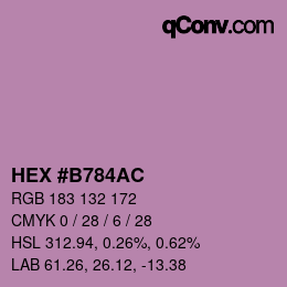Color code: HEX #B784AC | qconv.com