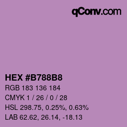 Color code: HEX #B788B8 | qconv.com