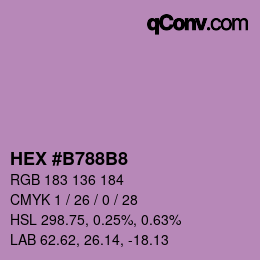 Color code: HEX #B788B8 | qconv.com