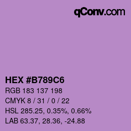 Color code: HEX #B789C6 | qconv.com