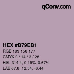 Código de color: HEX #B79EB1 | qconv.com
