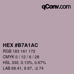 カラーコード: HEX #B7A1AC | qconv.com