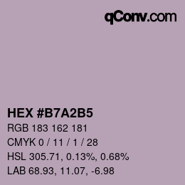 Color code: HEX #B7A2B5 | qconv.com