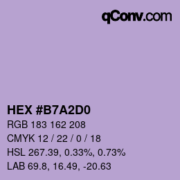 カラーコード: HEX #B7A2D0 | qconv.com