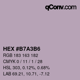 カラーコード: HEX #B7A3B6 | qconv.com