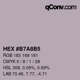 カラーコード: HEX #B7A8B5 | qconv.com