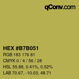 Color code: HEX #B7B051 | qconv.com