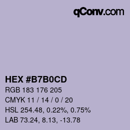 カラーコード: HEX #B7B0CD | qconv.com