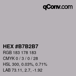 Color code: HEX #B7B2B7 | qconv.com