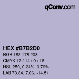 カラーコード: HEX #B7B2D0 | qconv.com
