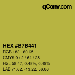 Color code: HEX #B7B441 | qconv.com