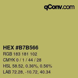 Color code: HEX #B7B566 | qconv.com