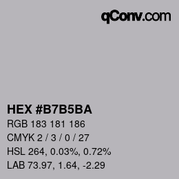 Código de color: HEX #B7B5BA | qconv.com