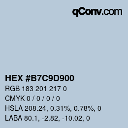 Color code: HEX #B7C9D900 | qconv.com