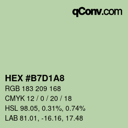 カラーコード: HEX #B7D1A8 | qconv.com