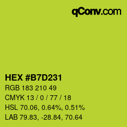 Color code: HEX #B7D231 | qconv.com