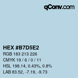 カラーコード: HEX #B7D5E2 | qconv.com