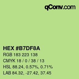 Color code: HEX #B7DF8A | qconv.com