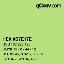 カラーコード: HEX #B7E17E | qconv.com