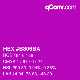 Color code: HEX #B806BA | qconv.com