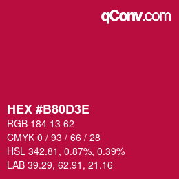 Color code: HEX #B80D3E | qconv.com
