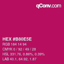 Código de color: HEX #B80E5E | qconv.com