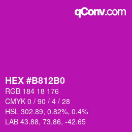 Color code: HEX #B812B0 | qconv.com