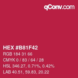 Color code: HEX #B81F42 | qconv.com