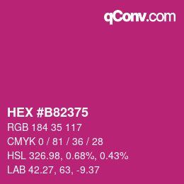 Color code: HEX #B82375 | qconv.com