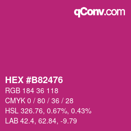 Color code: HEX #B82476 | qconv.com