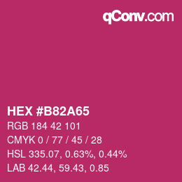Color code: HEX #B82A65 | qconv.com