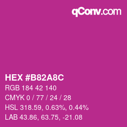 Color code: HEX #B82A8C | qconv.com