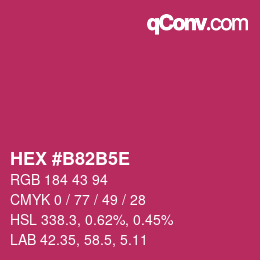 Código de color: HEX #B82B5E | qconv.com