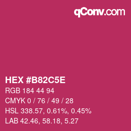 Código de color: HEX #B82C5E | qconv.com