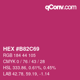 Color code: HEX #B82C69 | qconv.com