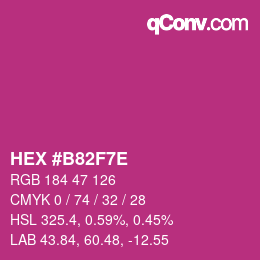 Color code: HEX #B82F7E | qconv.com