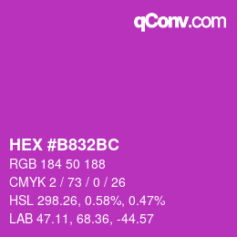 Color code: HEX #B832BC | qconv.com