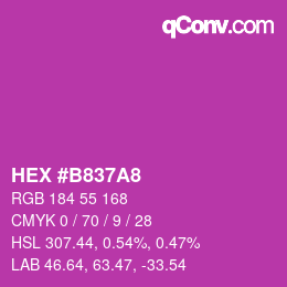 Color code: HEX #B837A8 | qconv.com