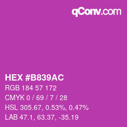 Código de color: HEX #B839AC | qconv.com