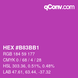 Color code: HEX #B83BB1 | qconv.com